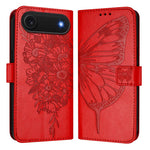Geprägte Schmetterlings-Lederhülle, Für iPhone 17e / 16e, Für iPhone 17 Pro Max, Für iPhone 17 Pro, Für iPhone 17, Für iPhone Air, Für iPhone 16 Pro Max