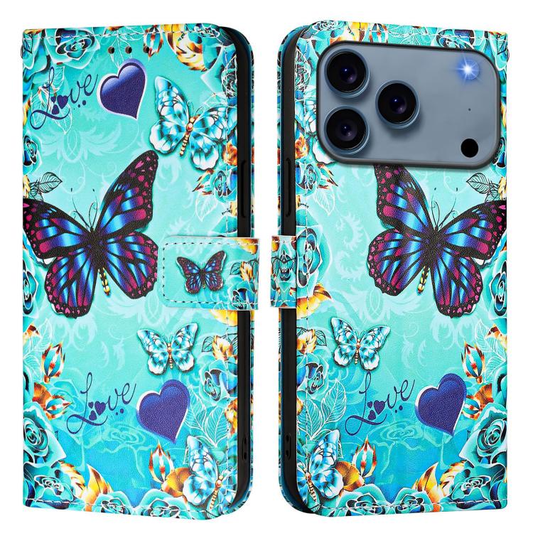 Colored Drawing Pattern Plain Weave Leather Phone Case, For iPhone iPhone 18 Pro / 17 Pro, For iPhone 18 Pro Max / 17 Pro Max, For iPhone 17e / 16e, For iPhone 17, For iPhone Air, For iPhone 15 Pro Max
