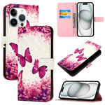 3D Painting Horizontal Flip Leather Phone Case, For iPhone 16 Pro, For iPhone 16 Plus, For iPhone 16, For iPhone 15 Pro Max, For iPhone 15 Pro, For iPhone 15 Plus
