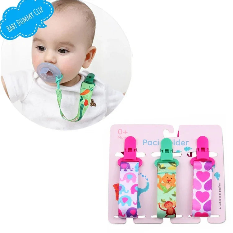 3 St./Set Baby Beißspielzeug Verdickte Schnullerkette, Zufällige Farbauswahl