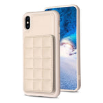 Grid Card Slot Holder Phone Case, For iPhone XS Max, For iPhone 8 Plus / 7 Plus