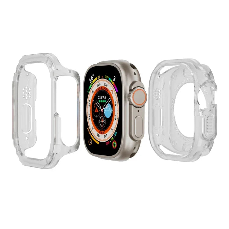 2-in-1 Hybrid-Schutzhülle aus PC und TPU für Apple Watch Series 6/5/4/SE (44 mm), Apple Watch Series 6/5/4/SE (40 mm), Apple Watch Ultra 3/2/1 (49 mm), Apple Watch Series 9/8/7 (45 mm) und Apple Watch Series 9/8/7 (41 mm)