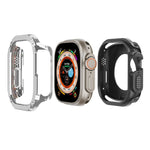 2-in-1 Hybrid-Schutzhülle aus PC und TPU für Apple Watch Series 6/5/4/SE (44 mm), Apple Watch Series 6/5/4/SE (40 mm), Apple Watch Ultra 3/2/1 (49 mm), Apple Watch Series 9/8/7 (45 mm) und Apple Watch Series 9/8/7 (41 mm)