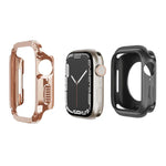 2-in-1 Hybrid-Schutzhülle aus PC und TPU für Apple Watch Series 6/5/4/SE (44 mm), Apple Watch Series 6/5/4/SE (40 mm), Apple Watch Ultra 3/2/1 (49 mm), Apple Watch Series 9/8/7 (45 mm) und Apple Watch Series 9/8/7 (41 mm)