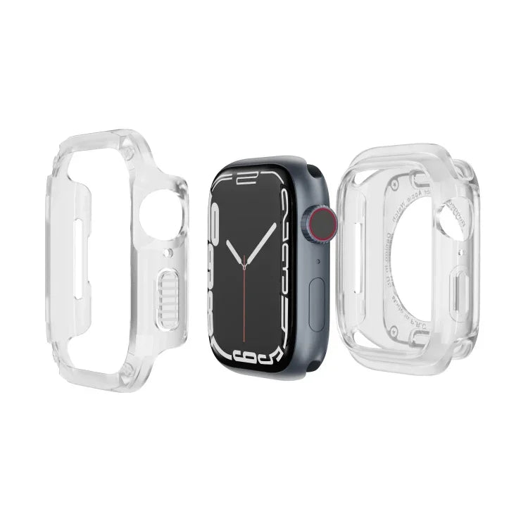 2-in-1 Hybrid-Schutzhülle aus PC und TPU für Apple Watch Series 6/5/4/SE (44 mm), Apple Watch Series 6/5/4/SE (40 mm), Apple Watch Ultra 3/2/1 (49 mm), Apple Watch Series 9/8/7 (45 mm) und Apple Watch Series 9/8/7 (41 mm)