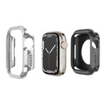 2-in-1 Hybrid-Schutzhülle aus PC und TPU für Apple Watch Series 6/5/4/SE (44 mm), Apple Watch Series 6/5/4/SE (40 mm), Apple Watch Ultra 3/2/1 (49 mm), Apple Watch Series 9/8/7 (45 mm) und Apple Watch Series 9/8/7 (41 mm)
