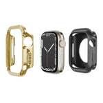 2-in-1 Hybrid-Schutzhülle aus PC und TPU für Apple Watch Series 6/5/4/SE (44 mm), Apple Watch Series 6/5/4/SE (40 mm), Apple Watch Ultra 3/2/1 (49 mm), Apple Watch Series 9/8/7 (45 mm) und Apple Watch Series 9/8/7 (41 mm)