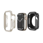 2-in-1 Hybrid-Schutzhülle aus PC und TPU für Apple Watch Series 6/5/4/SE (44 mm), Apple Watch Series 6/5/4/SE (40 mm), Apple Watch Ultra 3/2/1 (49 mm), Apple Watch Series 9/8/7 (45 mm) und Apple Watch Series 9/8/7 (41 mm)