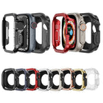 2-in-1 Hybrid-Schutzhülle aus PC und TPU für Apple Watch Series 6/5/4/SE (44 mm), Apple Watch Series 6/5/4/SE (40 mm), Apple Watch Ultra 3/2/1 (49 mm), Apple Watch Series 9/8/7 (45 mm) und Apple Watch Series 9/8/7 (41 mm)