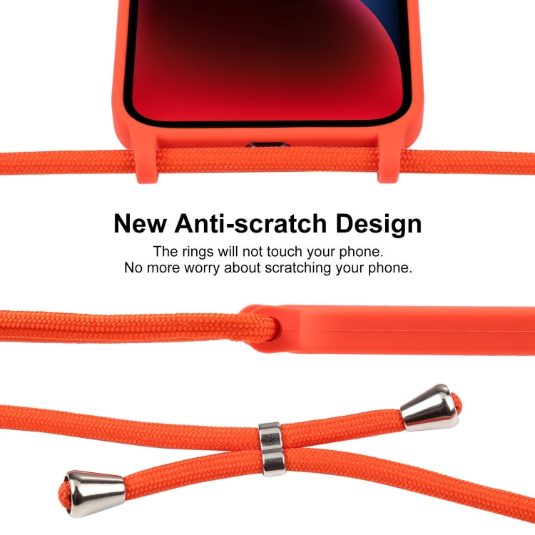 Crossbody-Umhängeband Flüssigsilikonhülle, für iPhone 15 Plus, für iPhone 15