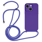 Crossbody-Umhängeband Flüssigsilikonhülle, für iPhone 15 Plus, für iPhone 15