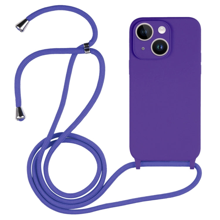 Crossbody-Umhängeband Flüssigsilikonhülle, für iPhone 15 Plus, für iPhone 15