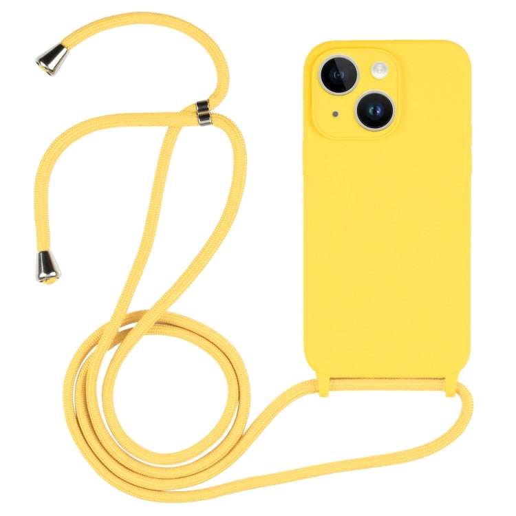Crossbody-Umhängeband Flüssigsilikonhülle, für iPhone 15 Plus, für iPhone 15