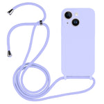 Crossbody-Umhängeband Flüssigsilikonhülle, für iPhone 15 Plus, für iPhone 15