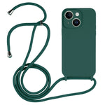 Crossbody-Umhängeband Flüssigsilikonhülle, für iPhone 15 Plus, für iPhone 15