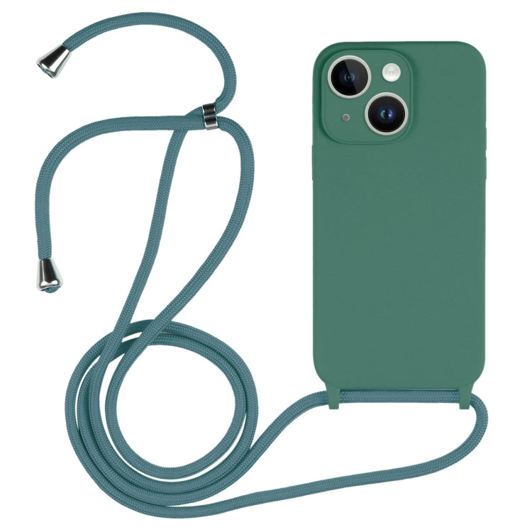 Crossbody-Umhängeband Flüssigsilikonhülle, für iPhone 15 Plus, für iPhone 15
