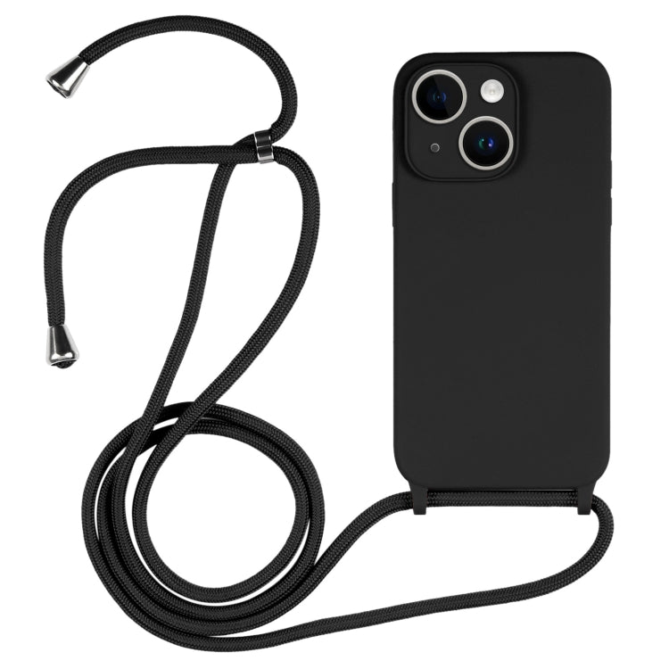Crossbody-Umhängeband Flüssigsilikonhülle, für iPhone 15 Plus, für iPhone 15
