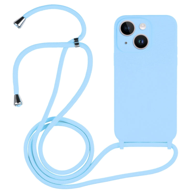 Crossbody-Umhängeband Flüssigsilikonhülle, für iPhone 15 Plus, für iPhone 15