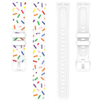 Sports Rainbow Dots Silicone Watch Band, For Huawei Band 10 / 9 / 8