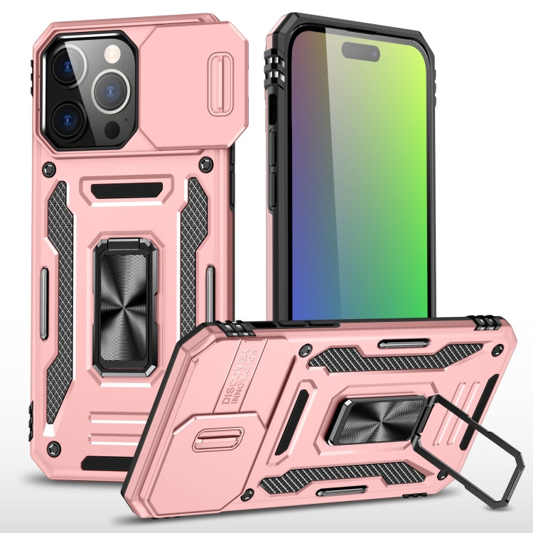 Armor PC + TPU Camera Shield Phone Case, For iPhone 16 Pro, For iPhone 16 Plus, For iPhone 16, For iPhone 15 Pro Max, For iPhone 15 Pro, For iPhone 15 Plus