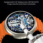 Z78 Ultra Smartwatch mit 1,52 Zoll rundem HD-Display und Unterstützung für Herzfrequenz- und Blutsauerstoffmessung