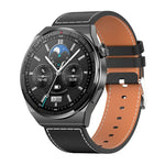 KT62 Smartwatch mit 1,36 Zoll TFT-Rundbildschirm, unterstützt Bluetooth-Anrufe/Blutsauerstoffmessung, Silikonarmband, Lederarmband, Stahlarmband