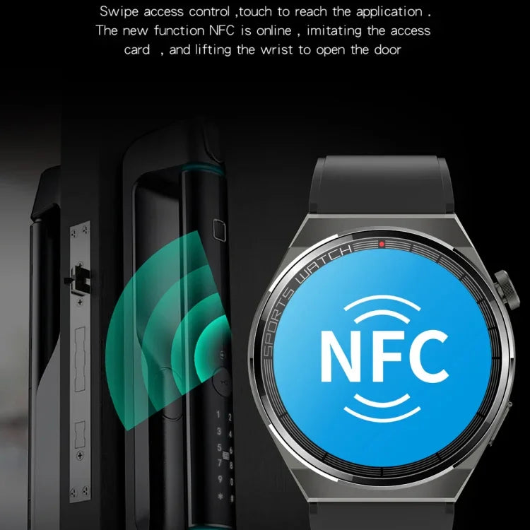 KT62 Smartwatch mit 1,36 Zoll TFT-Rundbildschirm, unterstützt Bluetooth-Anrufe/Blutsauerstoffmessung, Silikonarmband, Lederarmband, Stahlarmband