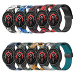 Magnetic Clasp Camouflage Silicone Watch Band, For Samsung Galaxy Watch5 / 5 Pro / Watch 4 / 4 Classic
