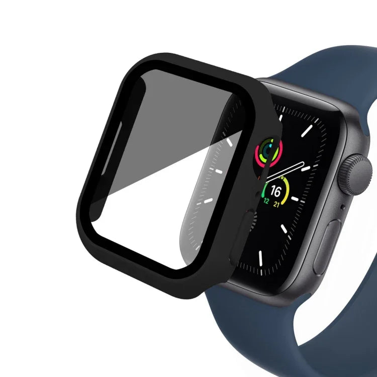 Integrierte Schutzhülle aus mattiertem Polycarbonat und blickdichtem Panzerglas für Apple Watch SE 2025/2023/2022 (44 mm), Apple Watch SE 2025/2023/2022 (40 mm), Apple Watch Ultra 3/2/1 (49 mm), Apple Watch 9/8 (45 mm), Apple Watch 9/8 (41 mm) ...
