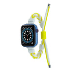 Silikon-Bohnen-Armband aus geflochtenem Nylon, passend für Apple Watch 42 mm und 38 mm