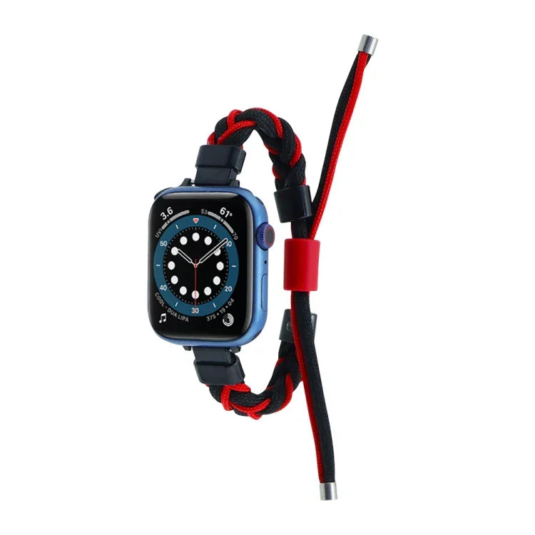 Silikon-Bohnen-Armband aus geflochtenem Nylon, passend für Apple Watch 42 mm und 38 mm