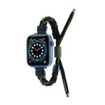 Silikon-Bohnen-Armband aus geflochtenem Nylon, passend für Apple Watch 42 mm und 38 mm
