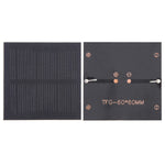 DIY Sonnenenergie Batterie Solarzellenmodul, 5V 0.3W 60mAh 60 x 60mm, 6V 0.2W 60mAh 70 x 25mm, 5V 0.25W 50mAh 80 x 30mm, 5V 0.3W 140mAh 84,5 x 84,5mm, 5V 1.3W 250mAh 84 x 175mm, 5V 3W 600mAh 190 x 110mm, 6V 3W 500mAh 169,5 x 116mm