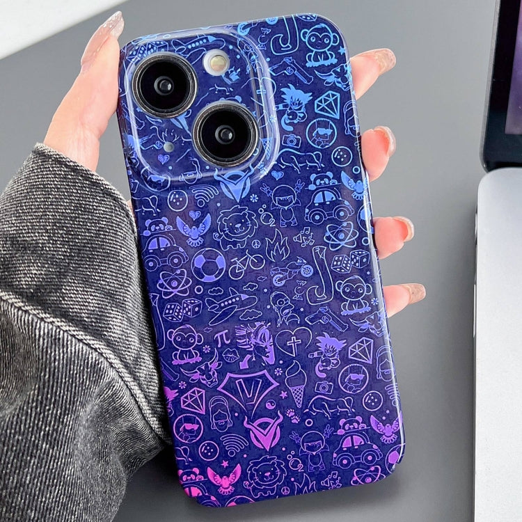 Painted Pattern Precise Hole PC Phone Case, For iPhone 14