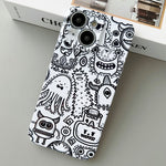 Painted Pattern Precise Hole PC Phone Case, For iPhone 14
