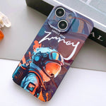 Painted Pattern Precise Hole PC Phone Case, For iPhone 14
