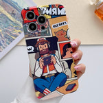 Painted Pattern Precise Hole PC Phone Case, For iPhone 14 Pro Max