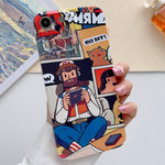 Painted Pattern Precise Hole PC Phone Case, For iPhone SE 2022 / 2020 / 8 / 7