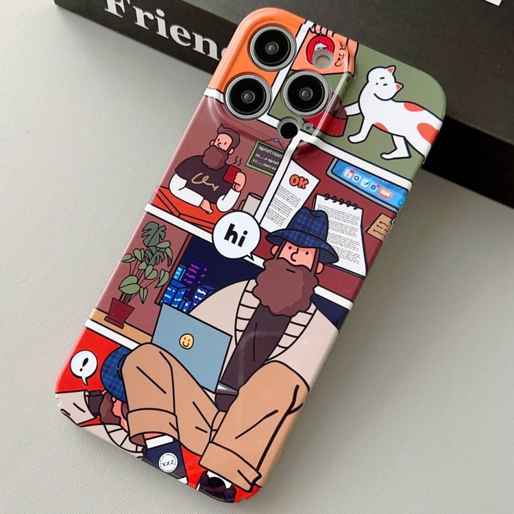 Painted Pattern Precise Hole PC Phone Case, For iPhone 13 Pro Max