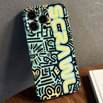 Painted Pattern Precise Hole PC Phone Case, For iPhone 13 Pro