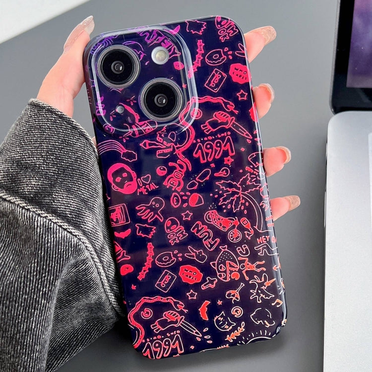 Painted Pattern Precise Hole PC Phone Case, For iPhone 13