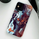 Painted Pattern Precise Hole PC Phone Case, For iPhone X / XS