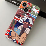 Painted Pattern Precise Hole PC Phone Case, For iPhone 15 Plus