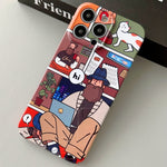 Painted Pattern Precise Hole PC Phone Case, For iPhone 15 Pro Max
