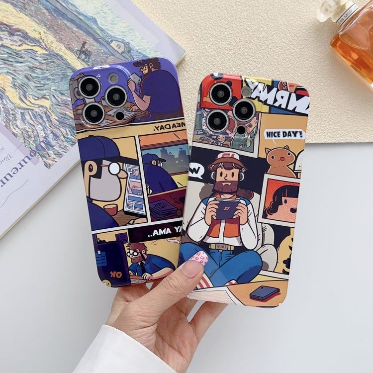 Painted Pattern Precise Hole PC Phone Case, For iPhone 12 Pro