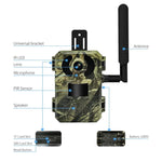 ESCAM QF380 4MP Netzwerk-Solar-PIR-Alarm-Smart-Wildtierkamera, EU-Version, AU-Version, US-Version