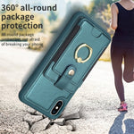 BF27 Metal Ring Card Bag Holder Phone Case, For iPhone XS Max, For iPhone 8 Plus / 7 Plus
