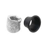 XH-UN099 Carbon Fiber Car Front Bumper Turbo Air Intake Inlet Pipe Air Funnel Kit, Round, Square