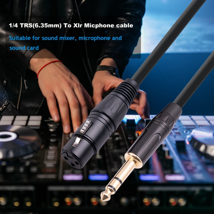 6,35mm 1/4 TRS Stecker zu XLR 3-polige Buchse Mikrofonkabel, 1m, 1,8m, 3m, 5m, 10m