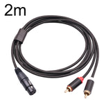 RCA20 XLR Buchse zu Doppel-RCA Y-Splitter Audiokabel, 1m, 2m, 3m